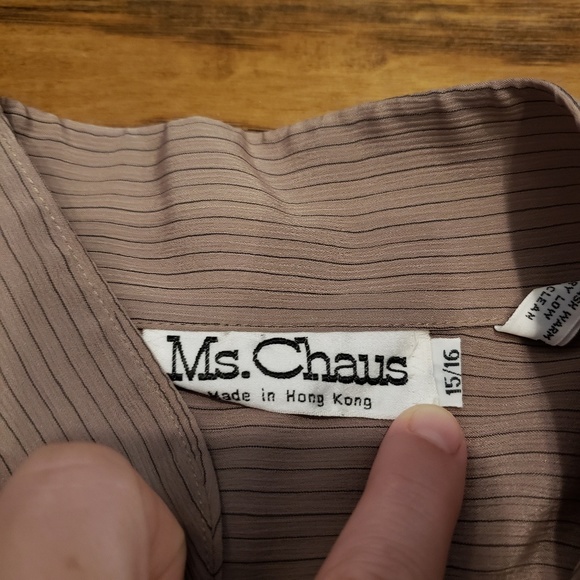 Vintage Ms. Chaus Midi Dress - Fine Pinstriping - Picture 2 of 8